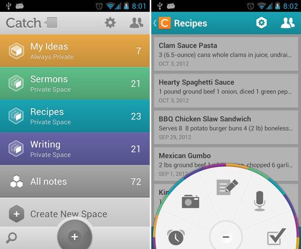 Springpad vs Catch vs Evernote vs OneNote - Which Is Best On Android?