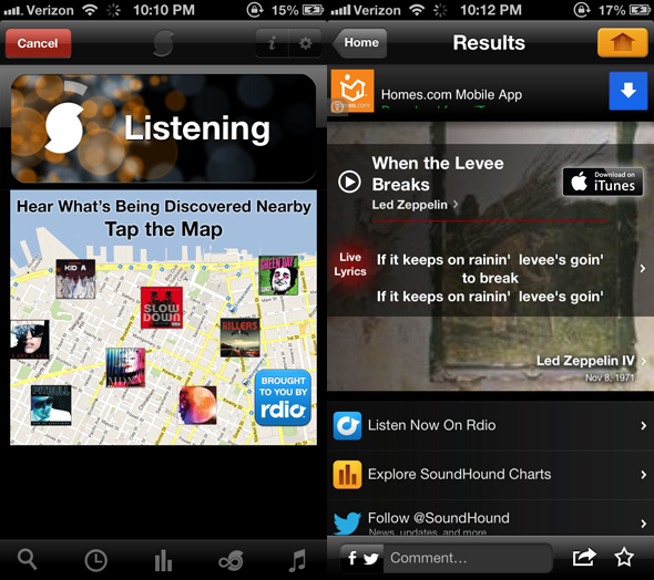 SoundHound: The Ultimate Song Identification App [iPhone]