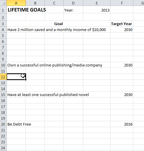 Use Excel & Google Tasks to Create the Best Goals Management Tool Ever