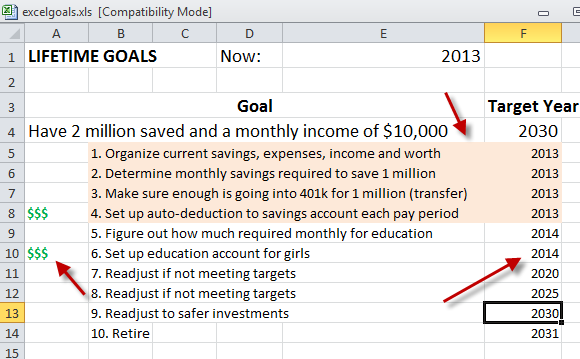 Goal Programming Excel Use Excel & Google Tasks to Create the Best Goals Management Tool Ever
