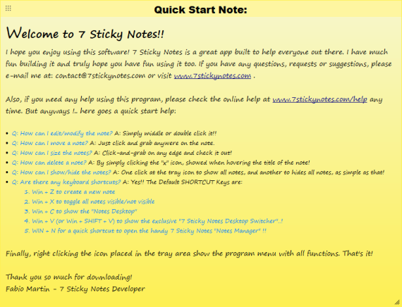 7 Sticky Notes - The Most Full-Featured Sticky Notes Program [Windows]