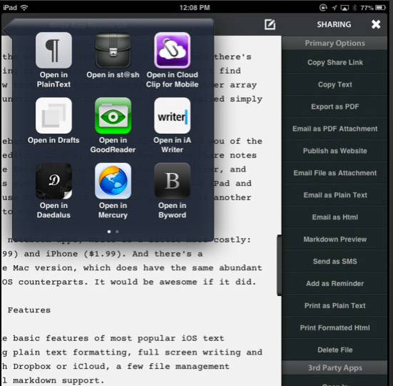 Writing Apps Ios Write App: A Beautiful iOS Text Editor With Markdown Support & Dozens ...