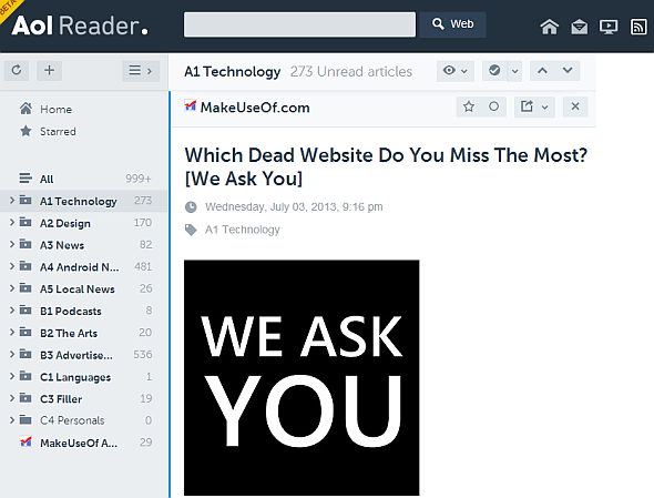 AOL Reader: Feedly Competitor Or A Google Reader Alternative Runner Up?