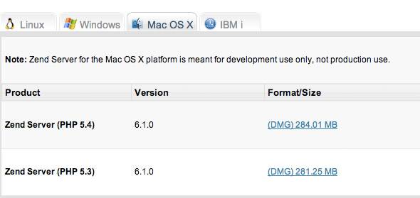 Run A Local PHP Web Server on Mac OS X With Zend Server