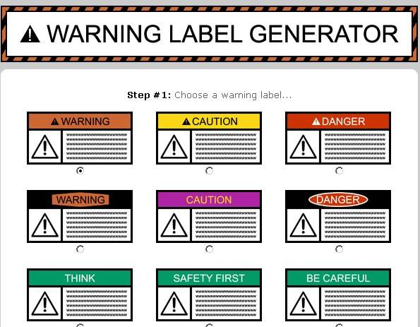 WarningSignGenerator: Warning Sign and Label Maker