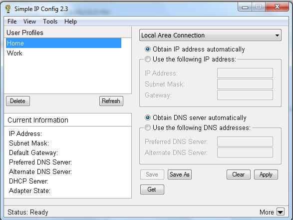 Create and Store Network Settings Profiles With Simple IP Config