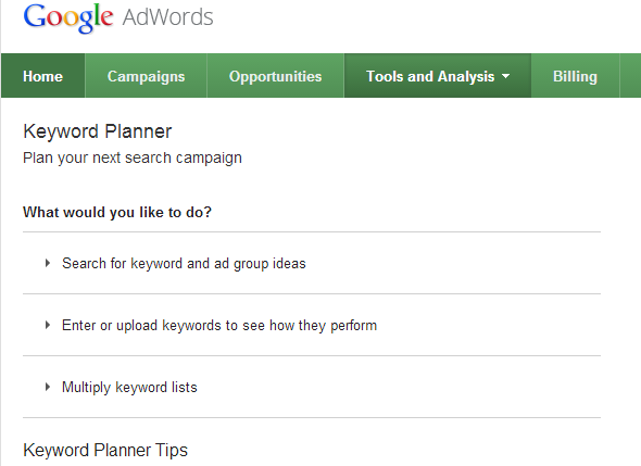 Key Differences Between Google Adwords Tool And The Keyword Planner
