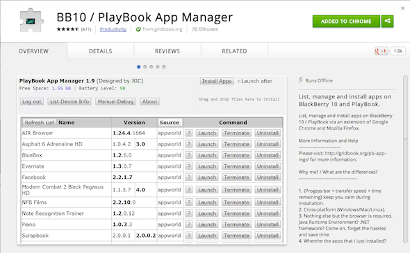 Playbook App Manager Mac