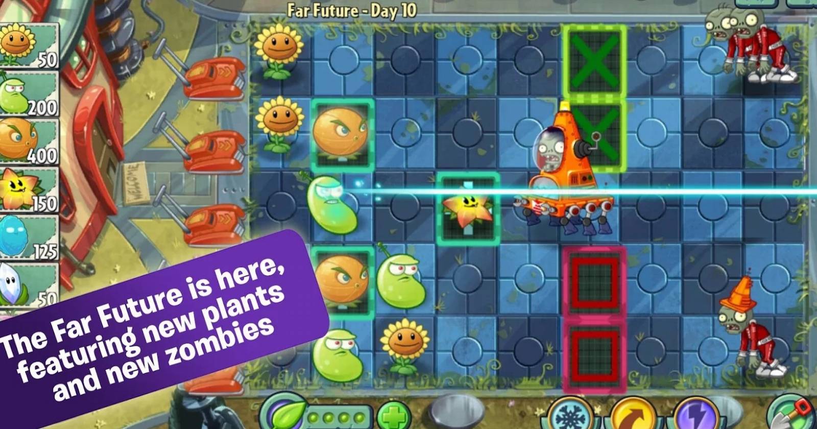 Plants vs Zombies 2 Updated With Far Future World, Zen Garden & New Plants