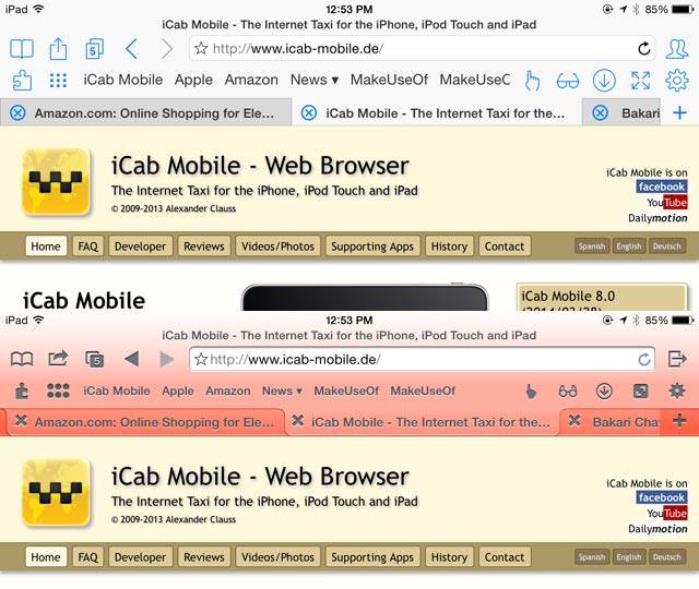 ICab userinterface