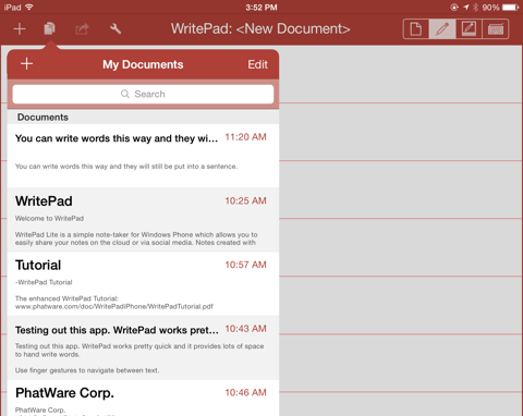 WritePad for iOS & Android Turns Your Handwritten Notes to Digital Text