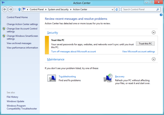 Trust Windows Five Tips For Managing Your Security In Windows 8.1