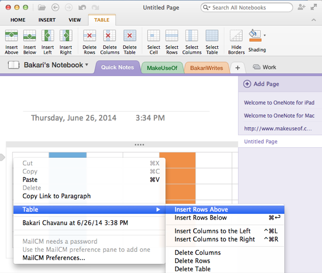 Table Options Onenote Is OneNote for Mac a Viable Alternative to Evernote?