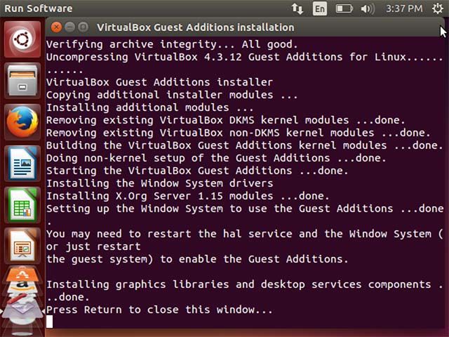 Virtualbox guest additions