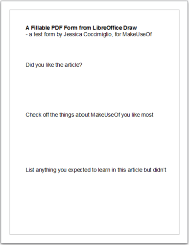How To Make Free PDF Forms With LibreOffice Draw