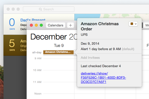 Deliveries Tracks Incoming Packages, Adds Dates to Your Calendar