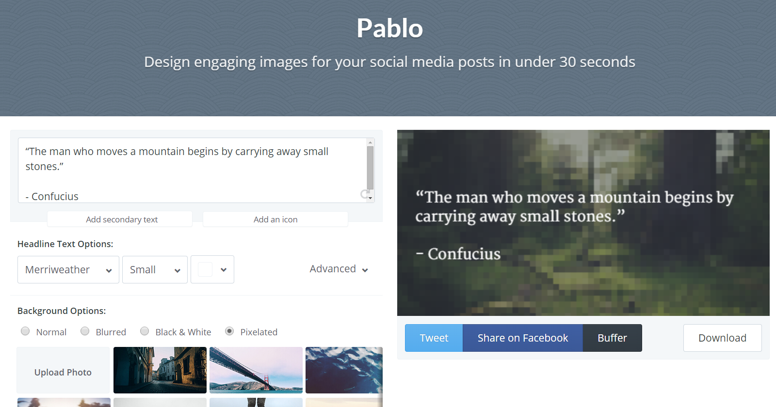 Meet Pablo by Buffer: Create Stunning Images With Text for Social Networks