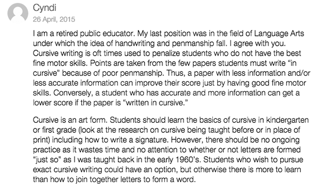 The 4 Worst Arguments for Teaching Cursive in Schools