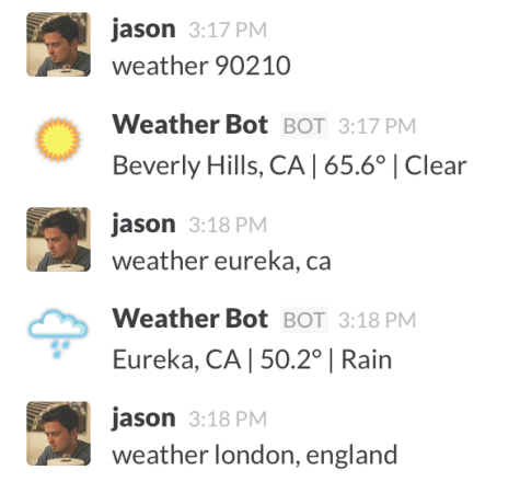 Wheather Bot 14 Best Automated Bots You Need for Your Slack Channel