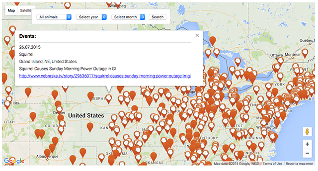 Power Outages Caused by Squirrels, and 4 Other Fascinating Maps