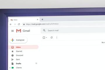 gmail screenshot on monitor