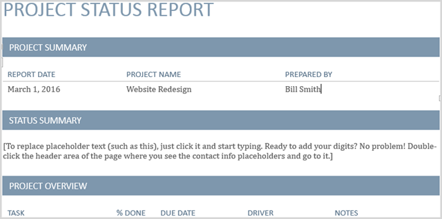 How to Manage Your Project with Word Templates