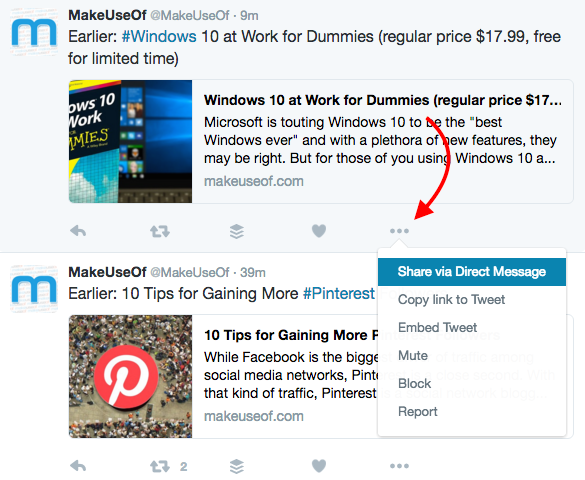 How to Privately Share Tweets via Direct Message