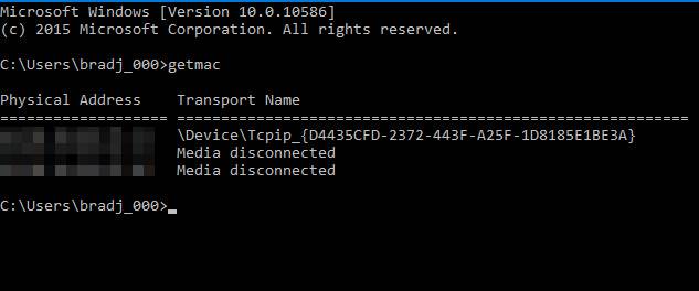 Getmac How to Change Your MAC Address on Windows