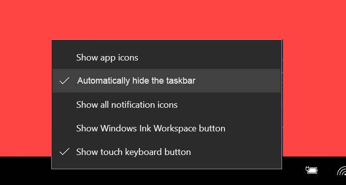 How to Auto Hide the Taskbar in Windows 10 Tablet Mode