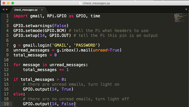 Make a Raspberry Pi Gmail Notification Light