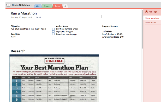 Onenote Goals 12 Ways to Run Your Life Like a Boss With Microsoft OneNote