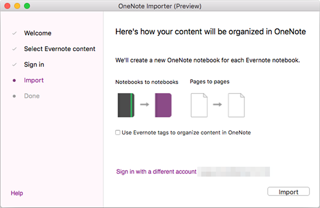 Onenote Import Notebook How to Migrate Evernote to OneNote on Mac the Easy Way