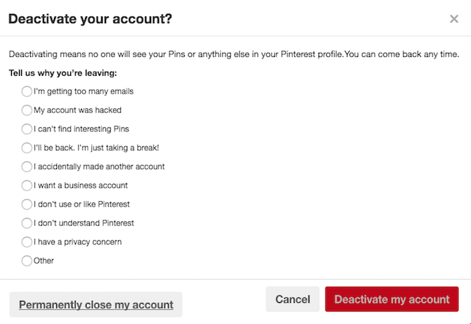 How to Deactivate (or Delete) Your Pinterest Account