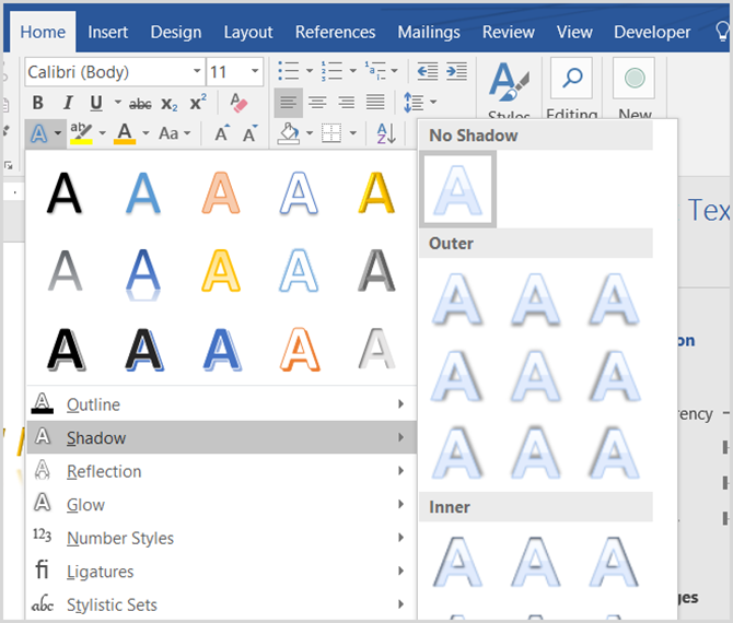 Shadow In Word 7 Underused Microsoft Word Features and How to Use Them