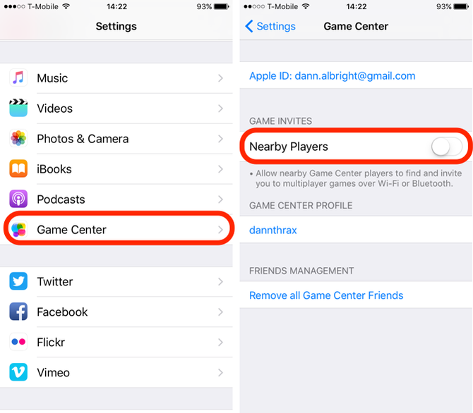 iOS 10 Feature Game Center Nearby
