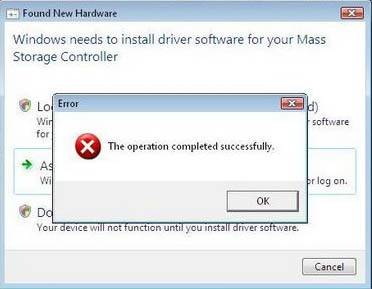 Windows Error Success