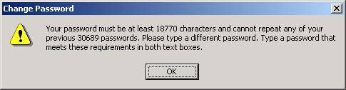 Error Long Password