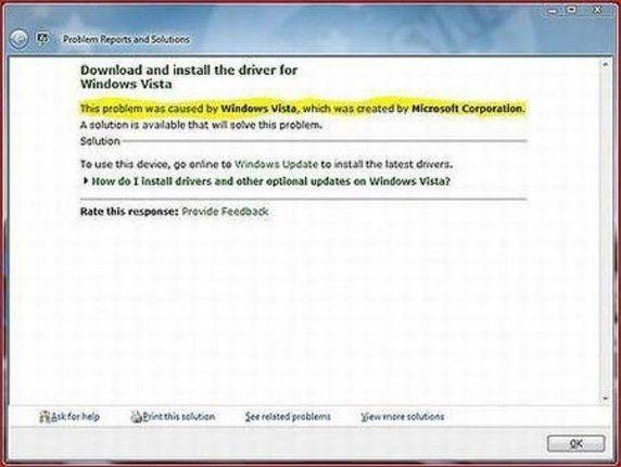 Problem Caused by Vista
