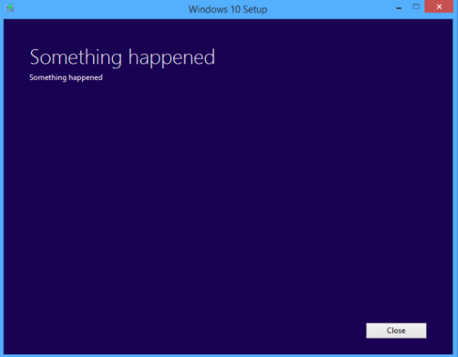 Something Happened Error