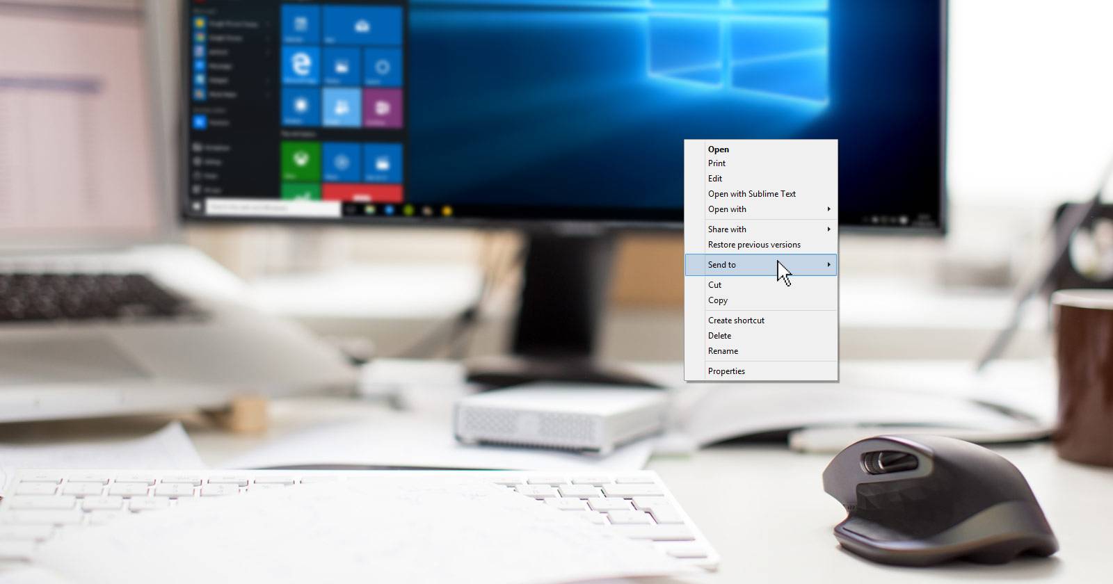 How to Customize the Send to Right-Click Menu in Windows 10