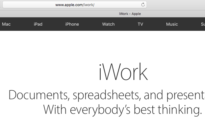 iwork webpage