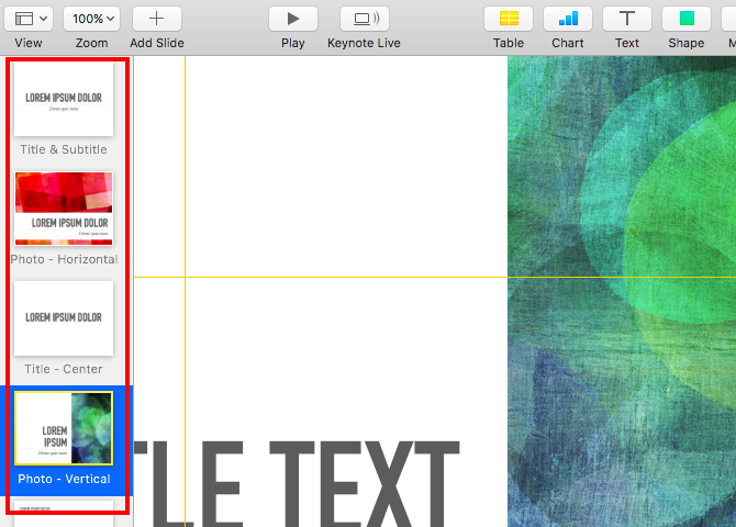 keynote sidebar
