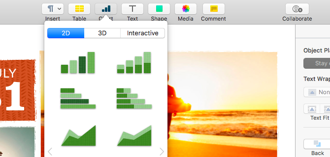 pages chart options