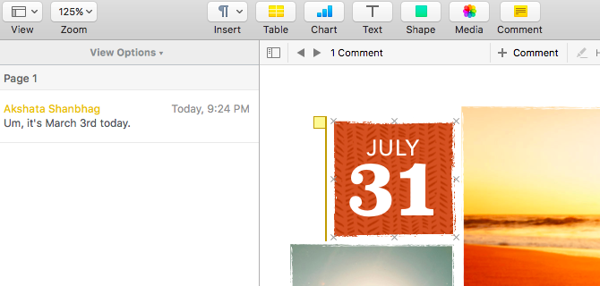 pages comments pane