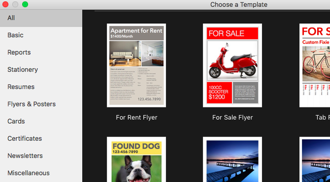 pages templates