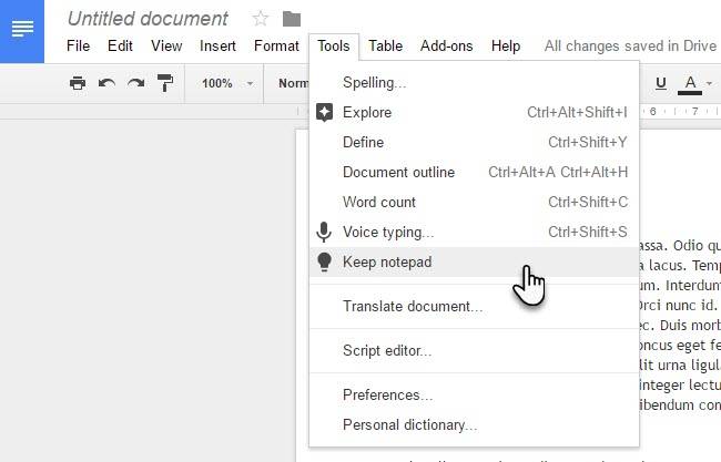 Bring the Power of Google Keep to Google Docs With a Single Click