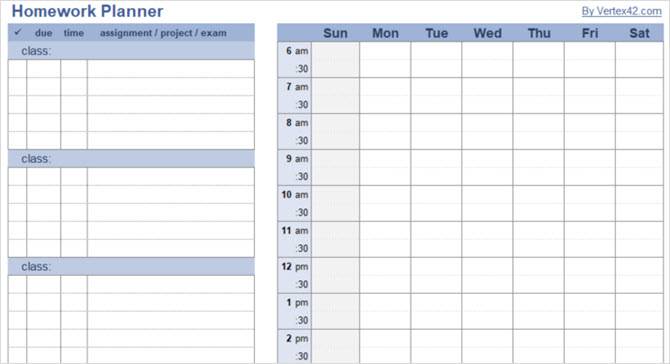 15 Checklist, Schedule, and Planner Templates for Students
