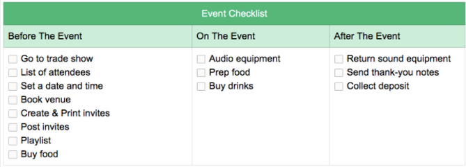 12 Evernote Tables to Keep Your Life Organized