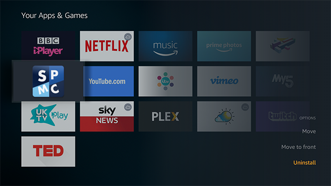 How to delete apps from fire tv