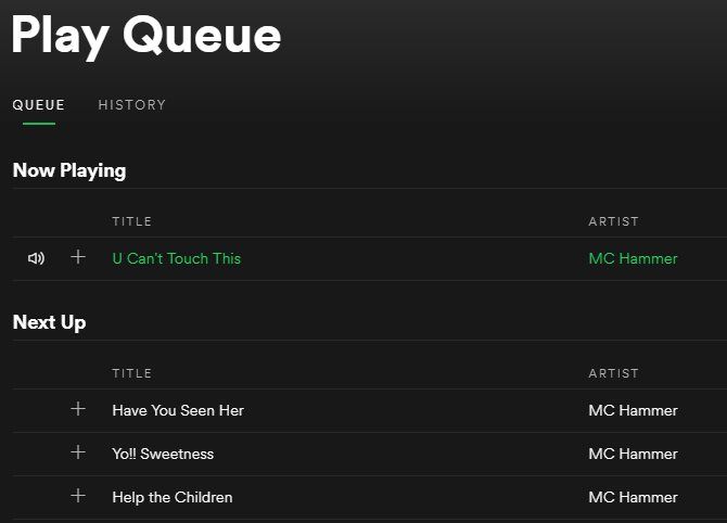 Delete spotify queue